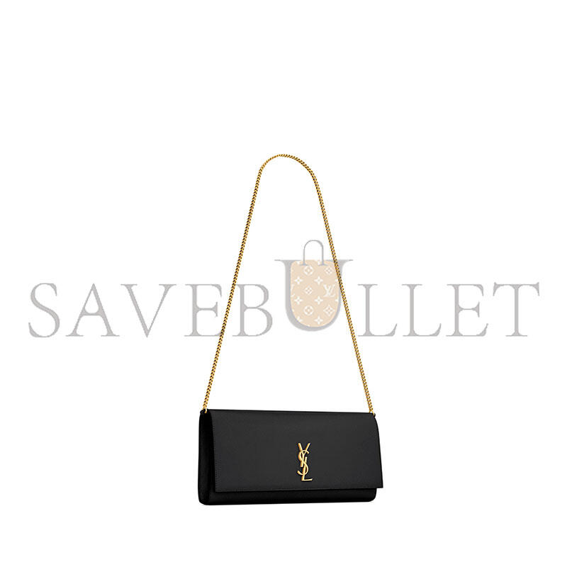 YSL KATE CLUTCH IN GRAIN DE POUDRE LEATHER 851921AAGBE1000 (28*12*4cm)